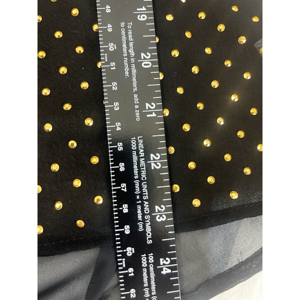 Vintage New with Tags Renaissance Festival Y2k black sheer gold accents Sz M - Picture 8 of 11